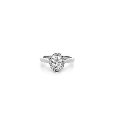 Luminous: Oval Cut Diamond Halo Ring