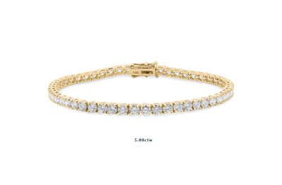 Brilliant Diamond Set Tennis Bracelet in Gold