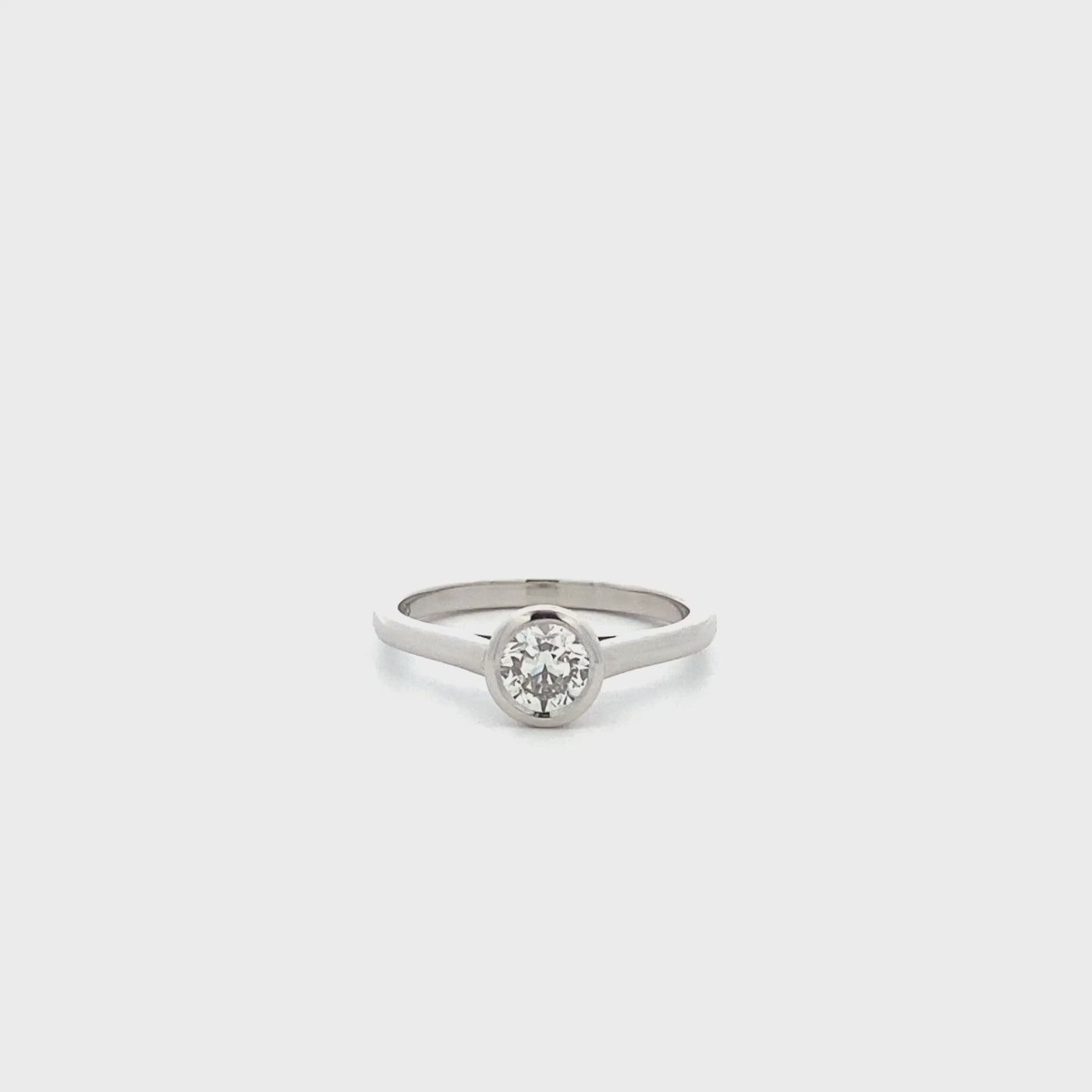 Serenity: Brilliant Cut Diamond Solitaire Ring in Platinum | 0.71ct G VS