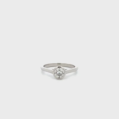 Serenity: Brilliant Cut Diamond Solitaire Ring in Platinum | 0.71ct G VS