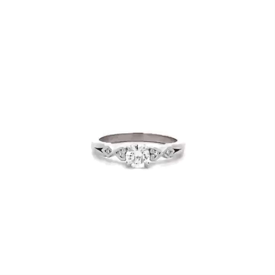 Baile: Brilliant Cut Diamond Solitaire Ring in Platinum | 0.48ctw