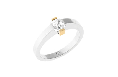 Abridgd: Asscher Cut Diamond Solitaire Ring