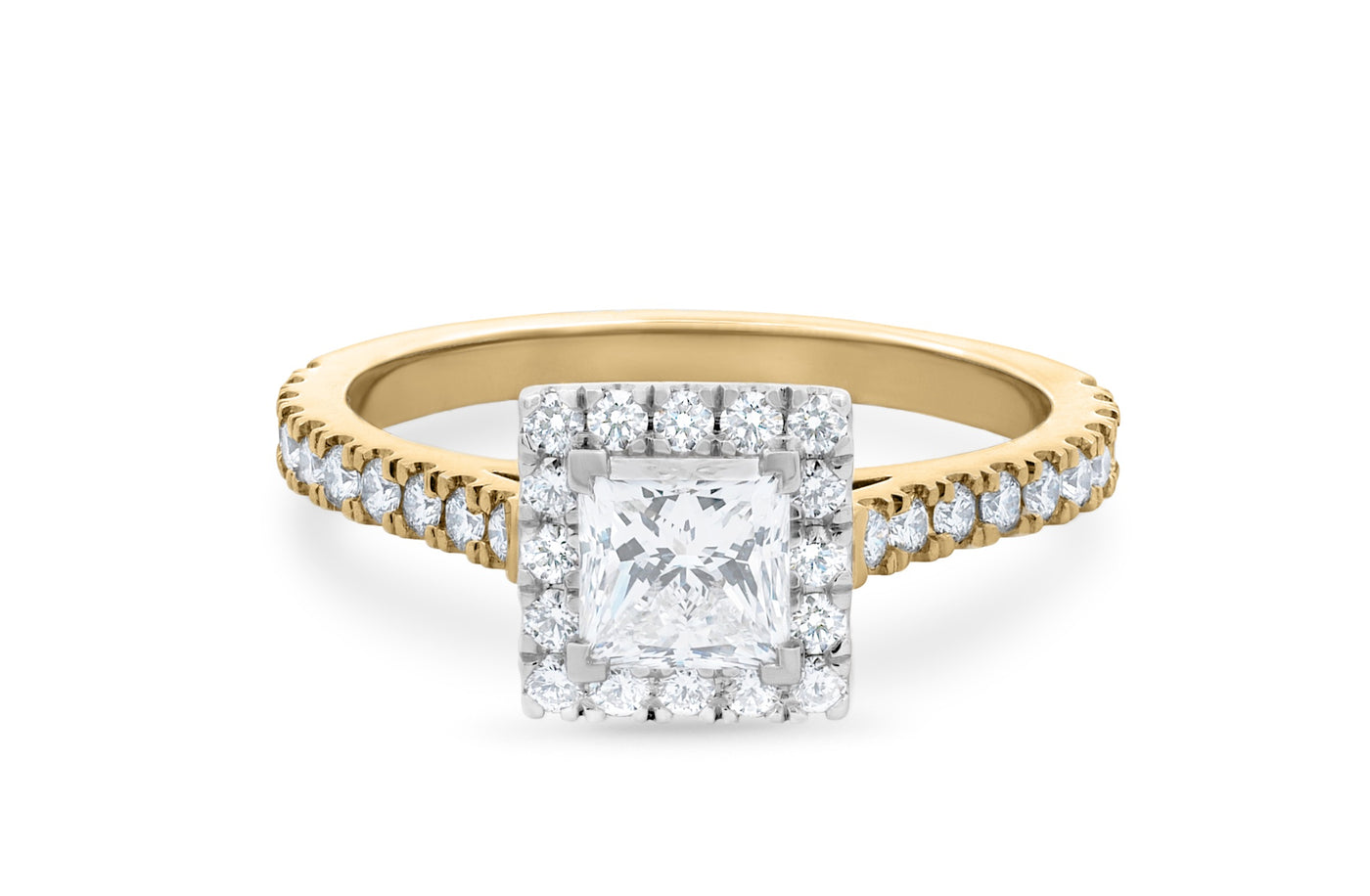 Adorn: Princess Cut Diamond Halo Ring