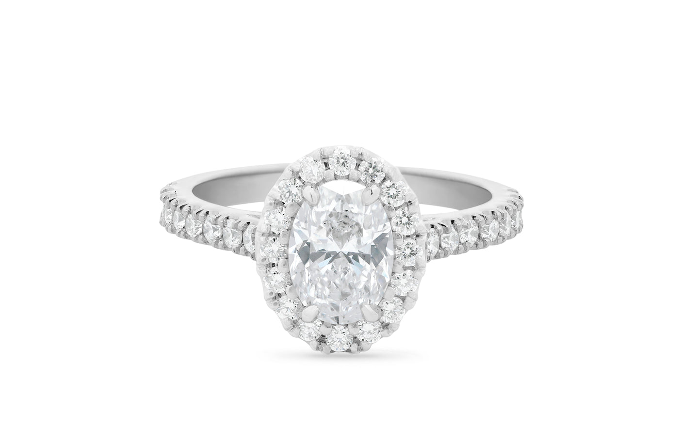 Adorn: Oval Cut Diamond Halo Ring