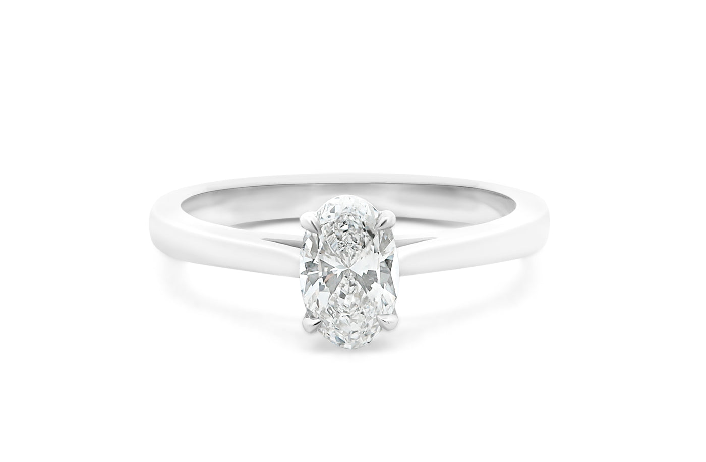 Alice: Oval Cut Diamond Solitaire Ring