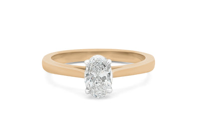 Alice: Oval Cut Diamond Solitaire Ring