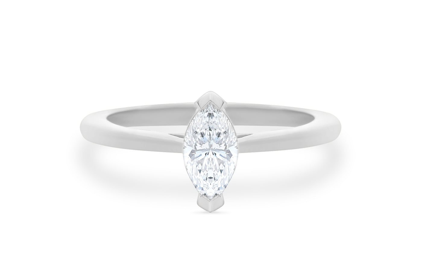 Alice: Marquise Cut Diamond Solitaire Ring