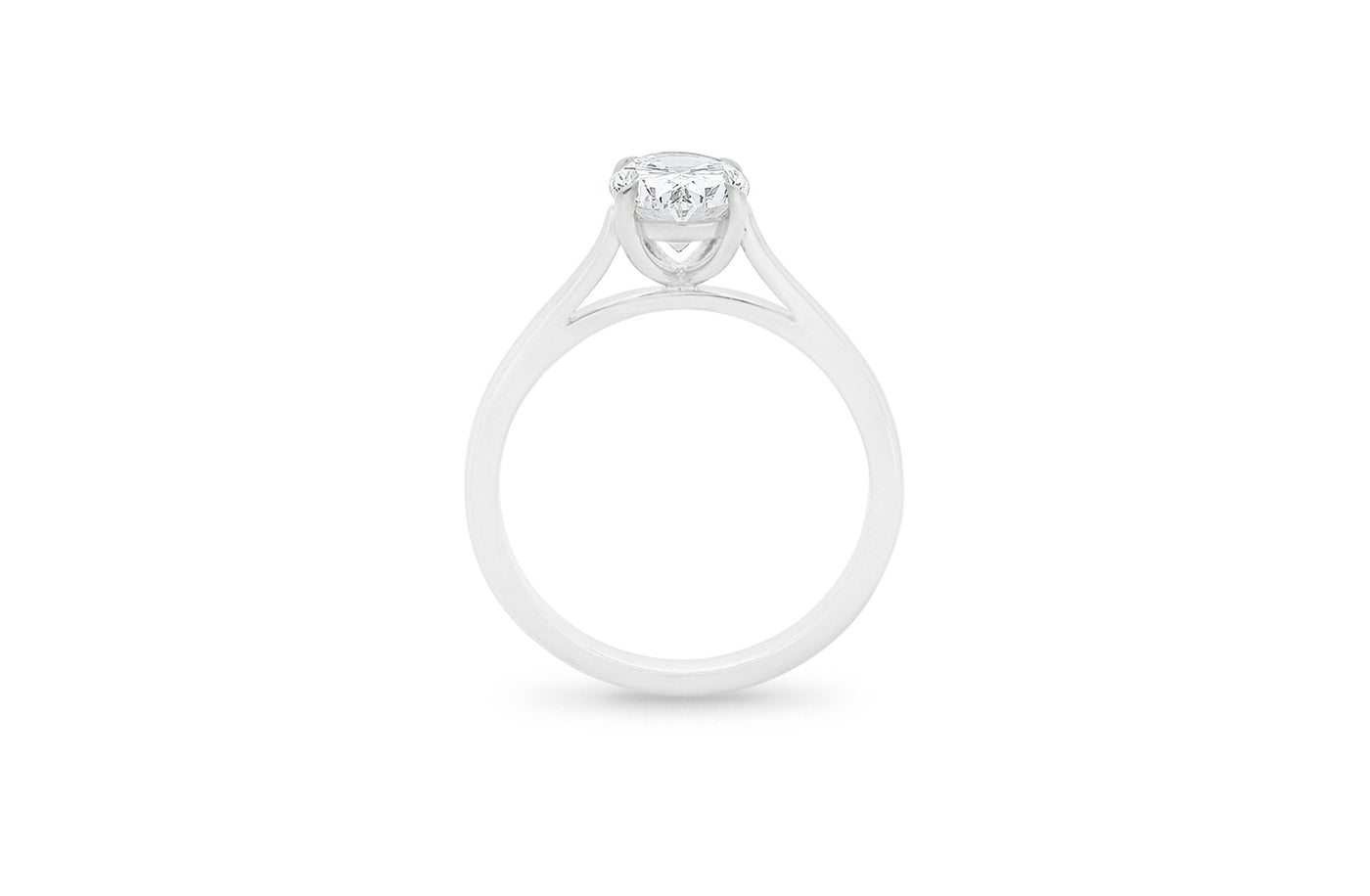 Alice: Oval Cut Diamond Solitaire Ring