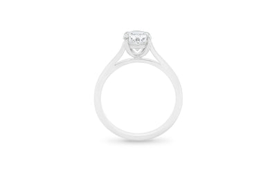 Alice: Oval Cut Diamond Solitaire Ring