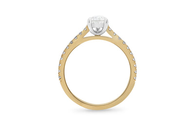 Belle: Pear Cut Diamond Solitaire Ring