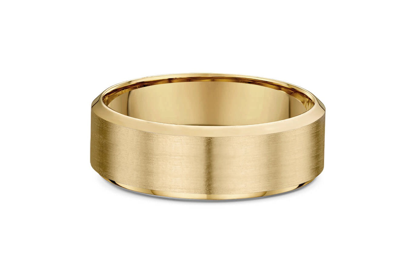 Bevel Edge Band in Yellow Gold