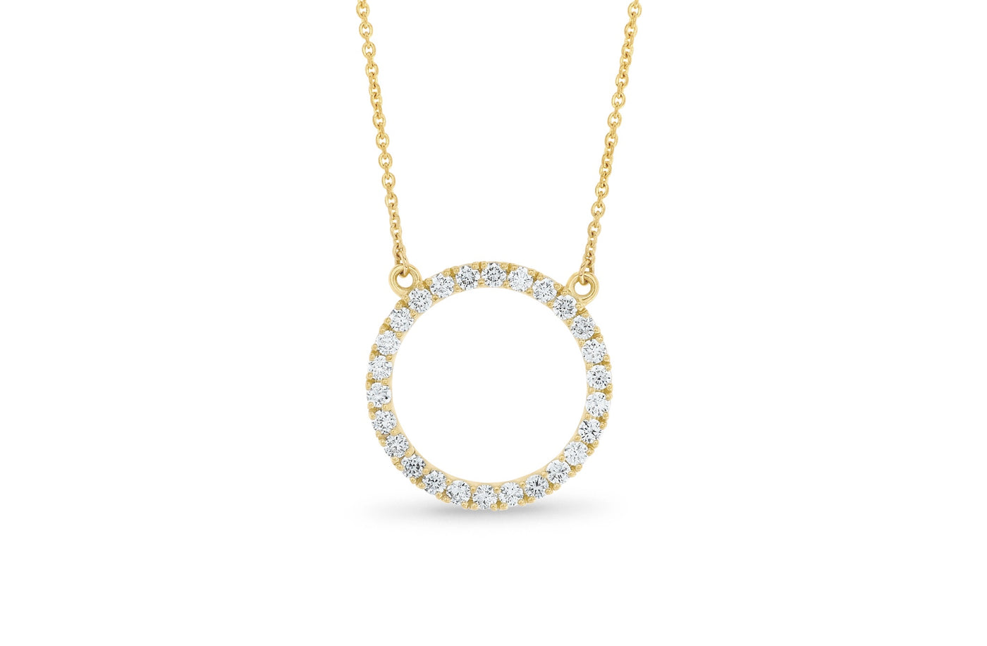 Evermore: Diamond Set Circle Necklace