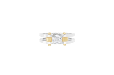 Inspired Collection, Radiant Cut Diamond Ring, 18k, 18ct Yellow Gold, platinum, Circlpd, specialist, unique, fine jewellery, jewelry, modern, contemporary