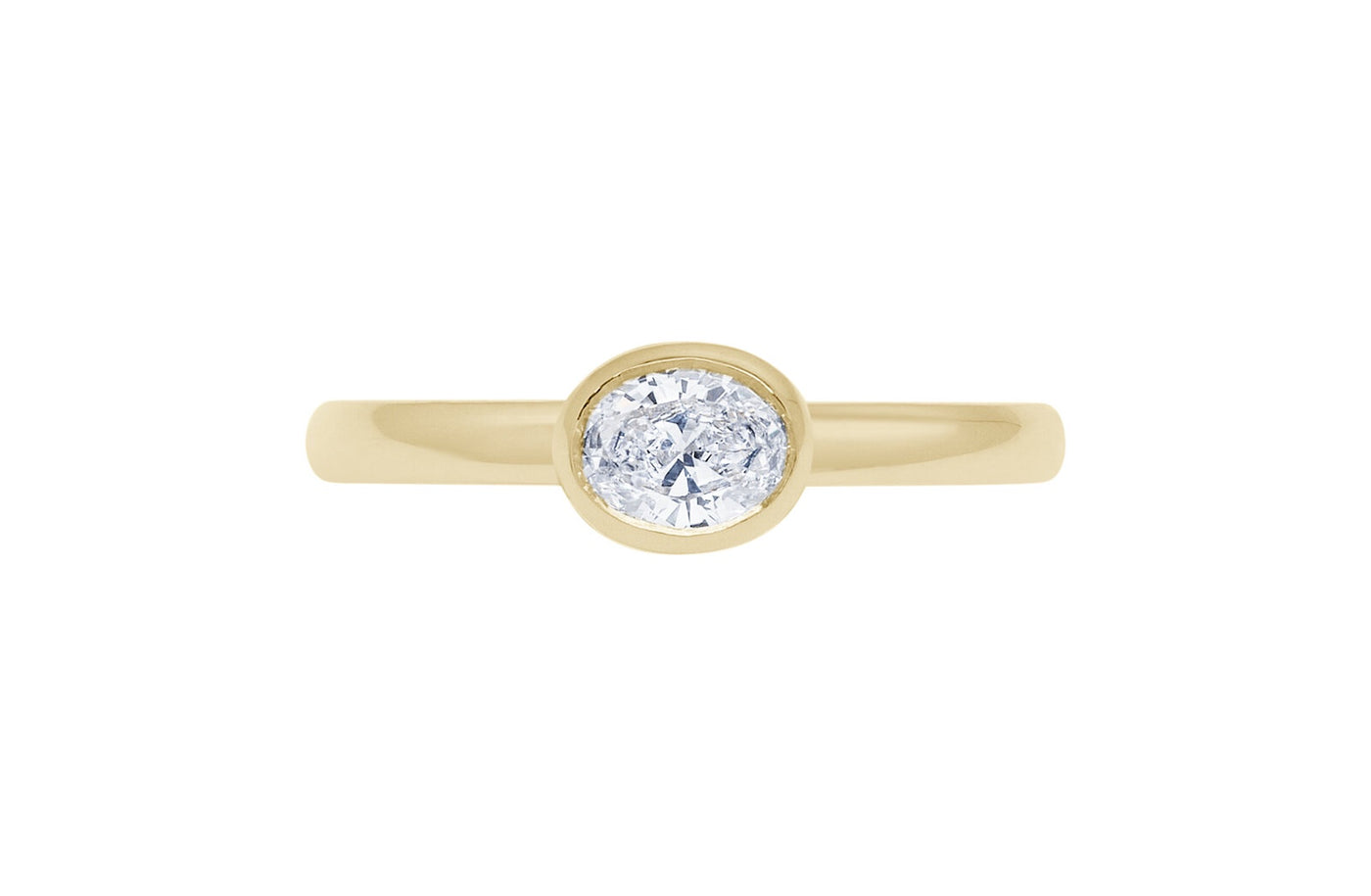 Dawn: Oval Cut Diamond Solitaire Ring