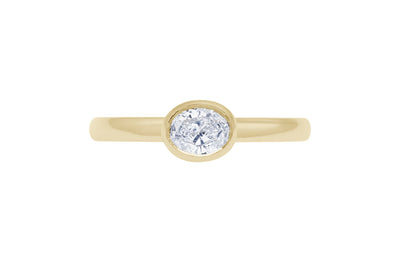 Dawn: Oval Cut Diamond Solitaire Ring