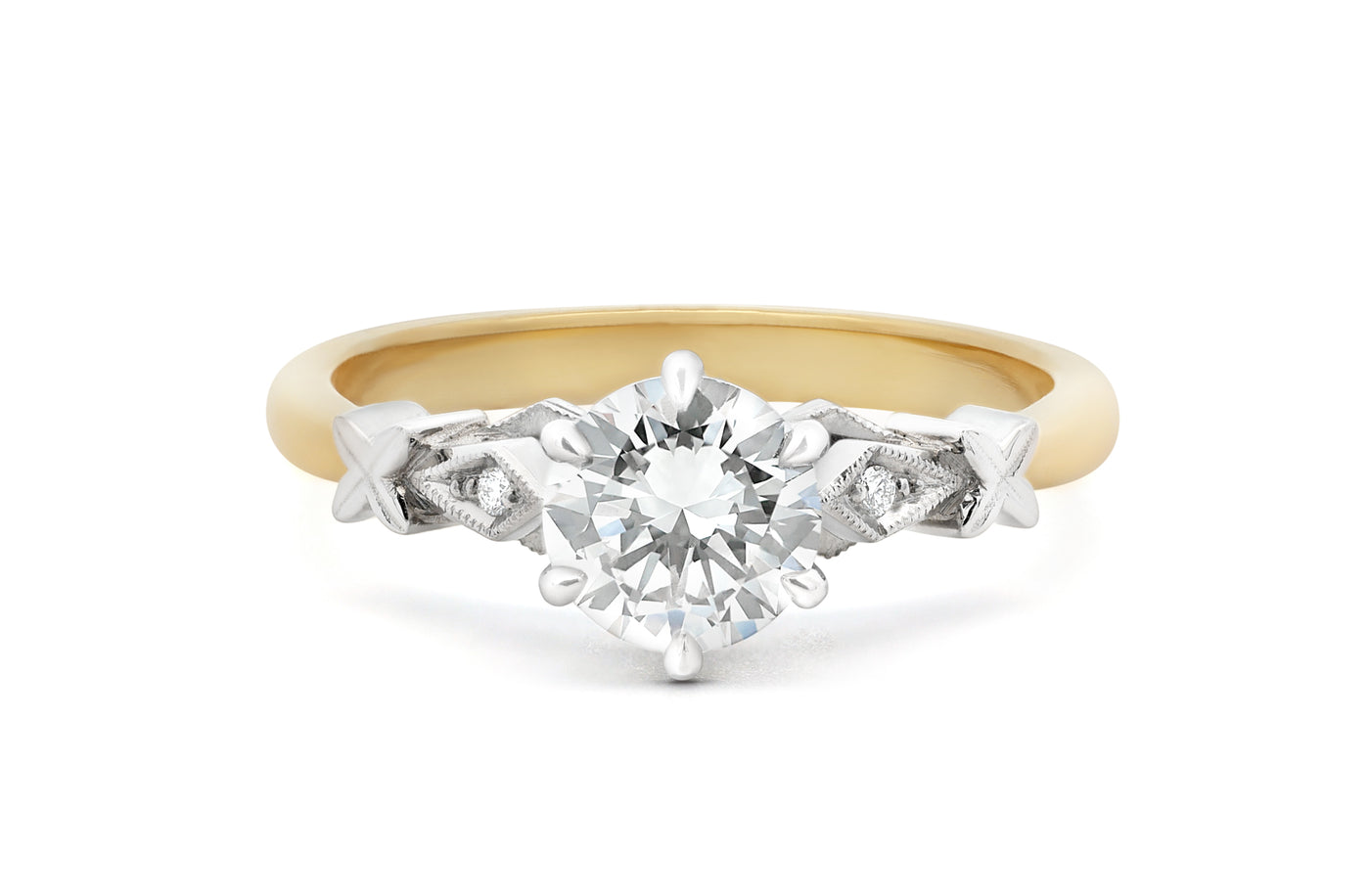 Diadem: Brilliant Cut Diamond Solitaire Ring