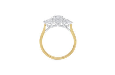 Entwine: Brilliant Cut Diamond Three Stone Ring