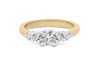 Fate: Brilliant Cut Diamond Five Stone RingFate: Brilliant Cut Diamond Five Stone Ring