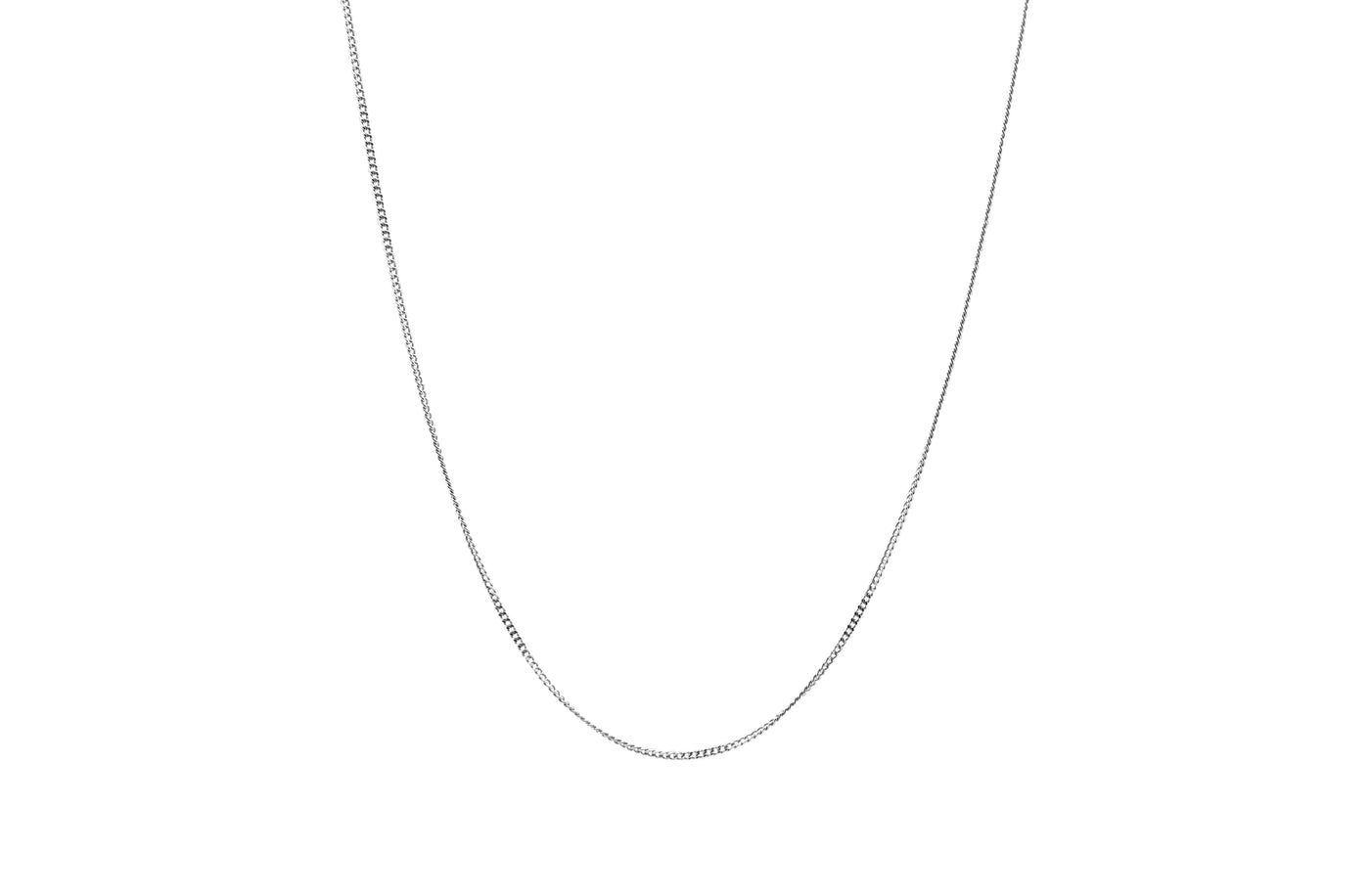 Fine Diamond Cut Curb Chain in Platinum