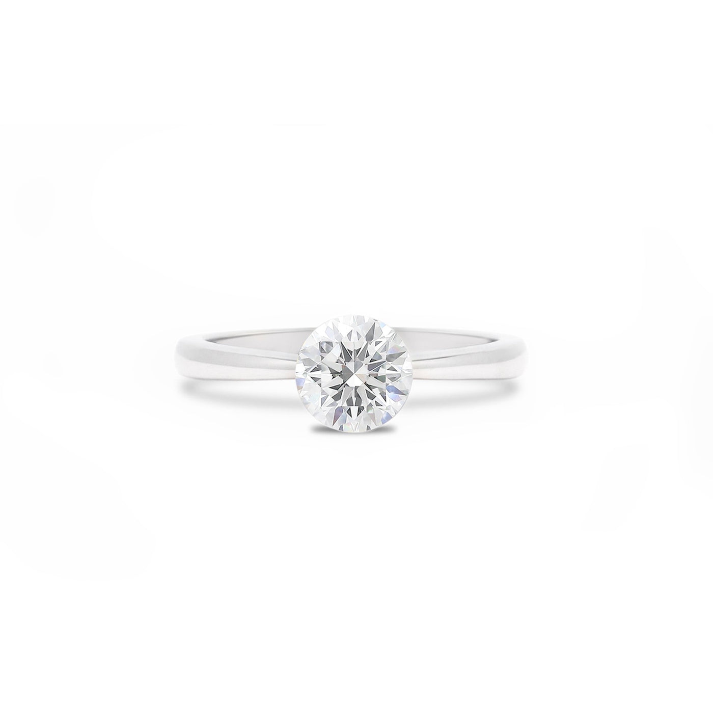The Floeting Diamond Ring in Platinum | 0.78ct H SI1