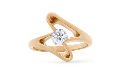 Fluvial: Brilliant Cut Diamond Ring