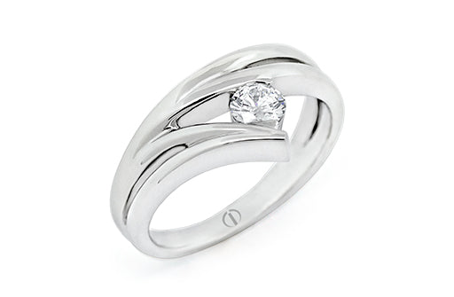 Inspired Collection, Waved, Wavey, Waves, ocean, surf, surfer, Platinum, 18k, 18ct White gold, brilliant cut, round cut, specialist, contemporary, modern, jewellery, jewelry, engagement ring, ring design, inspired design, tension setting, delicate