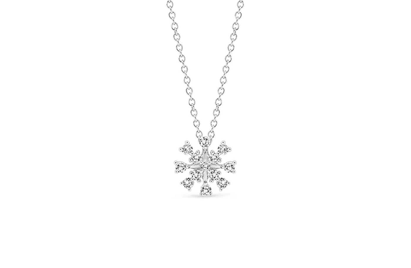 Snowflake Diamond Pendant in Gold | 0.15ctw