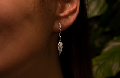 Kākāpō Drop Stud Earrings