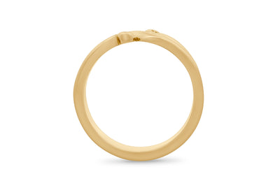 Kotahi Duo 18ct Yellow Gold Narrative Wedding Ring 
