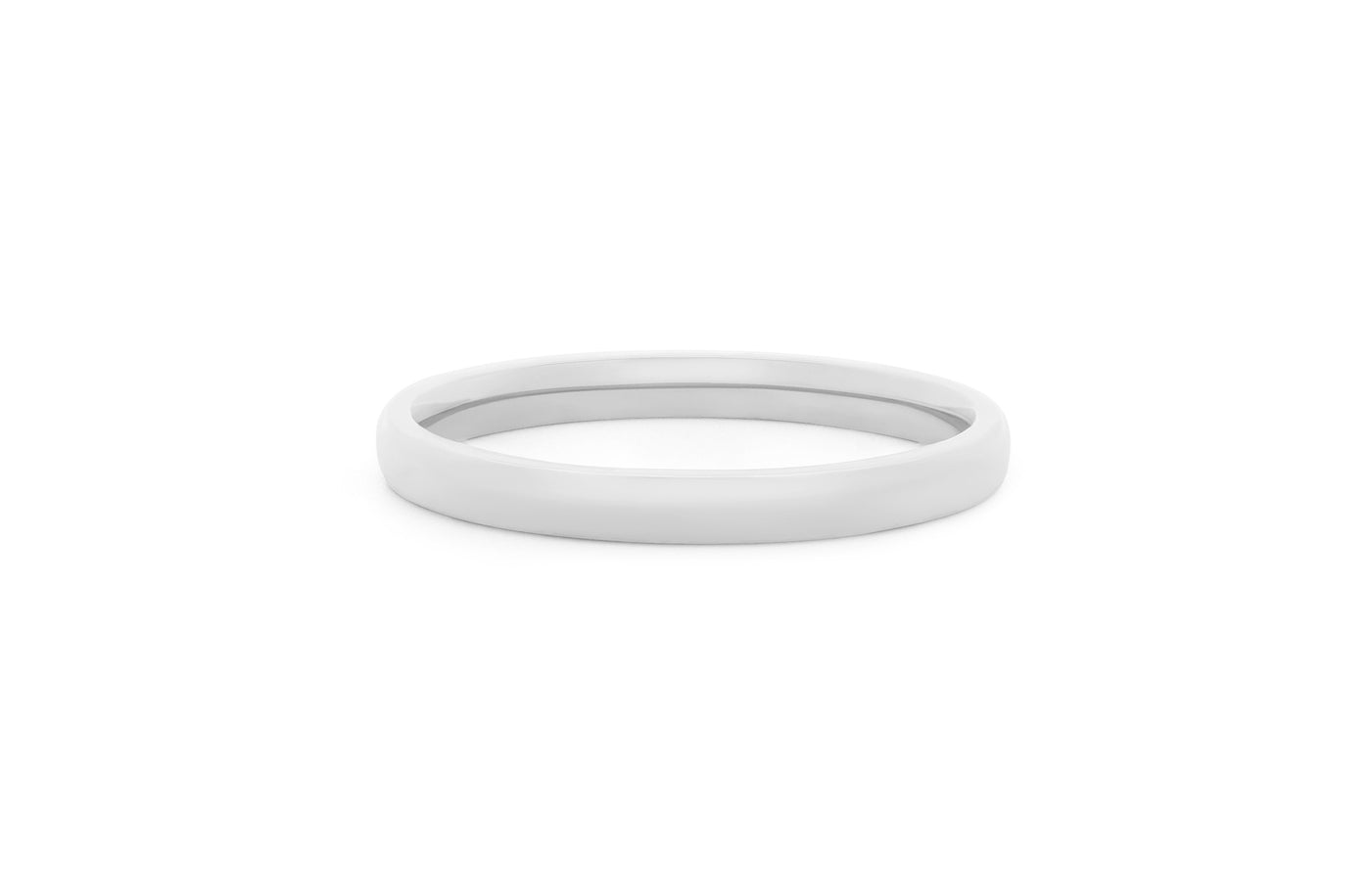 Classic Fine Light Dome Band in Platinum