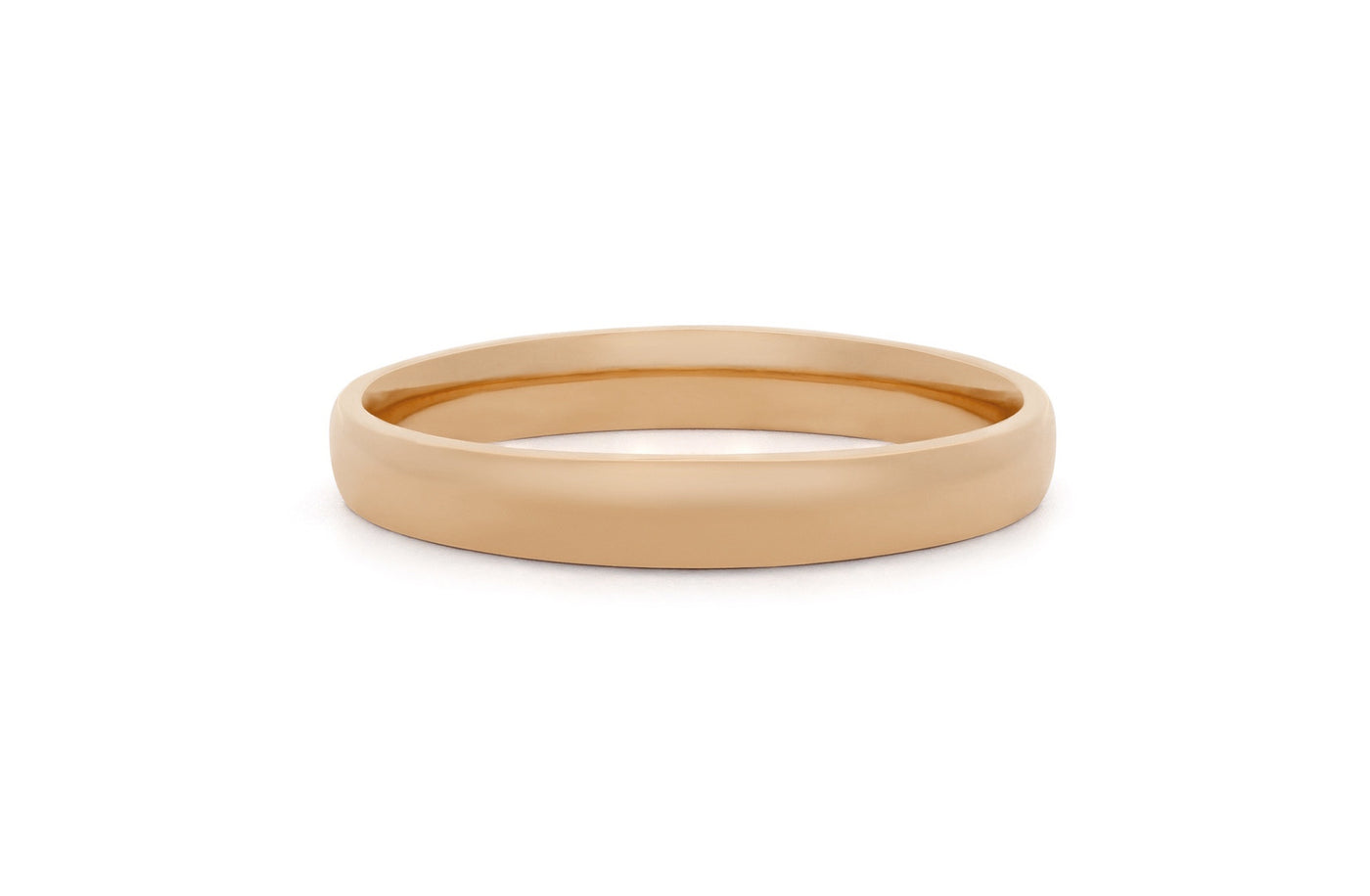 Classic Fine Light Dome Band in Rose Gold