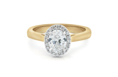 Luminous: Oval Cut Diamond Halo Ring