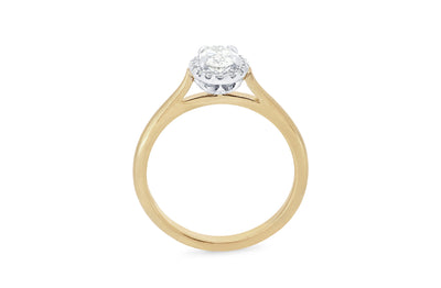 Luminous: Oval Cut Diamond Halo Ring