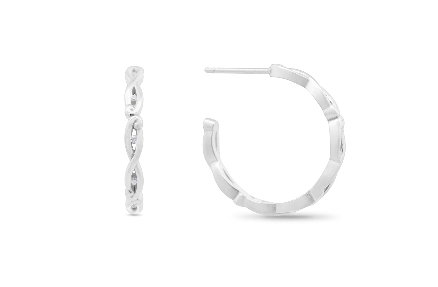 Marena: Diamond Hoop Earrings