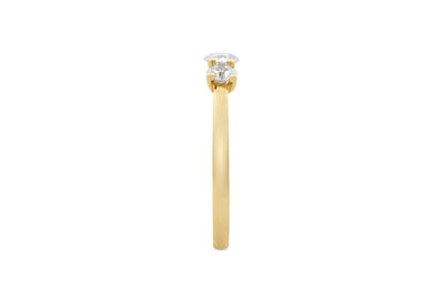 Petite: Brilliant Cut Diamond Three Stone Ring