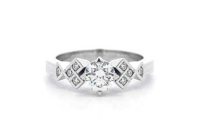 Istella: Brilliant Cut Diamond Solitaire Ring in Platinum | 0.56ctw