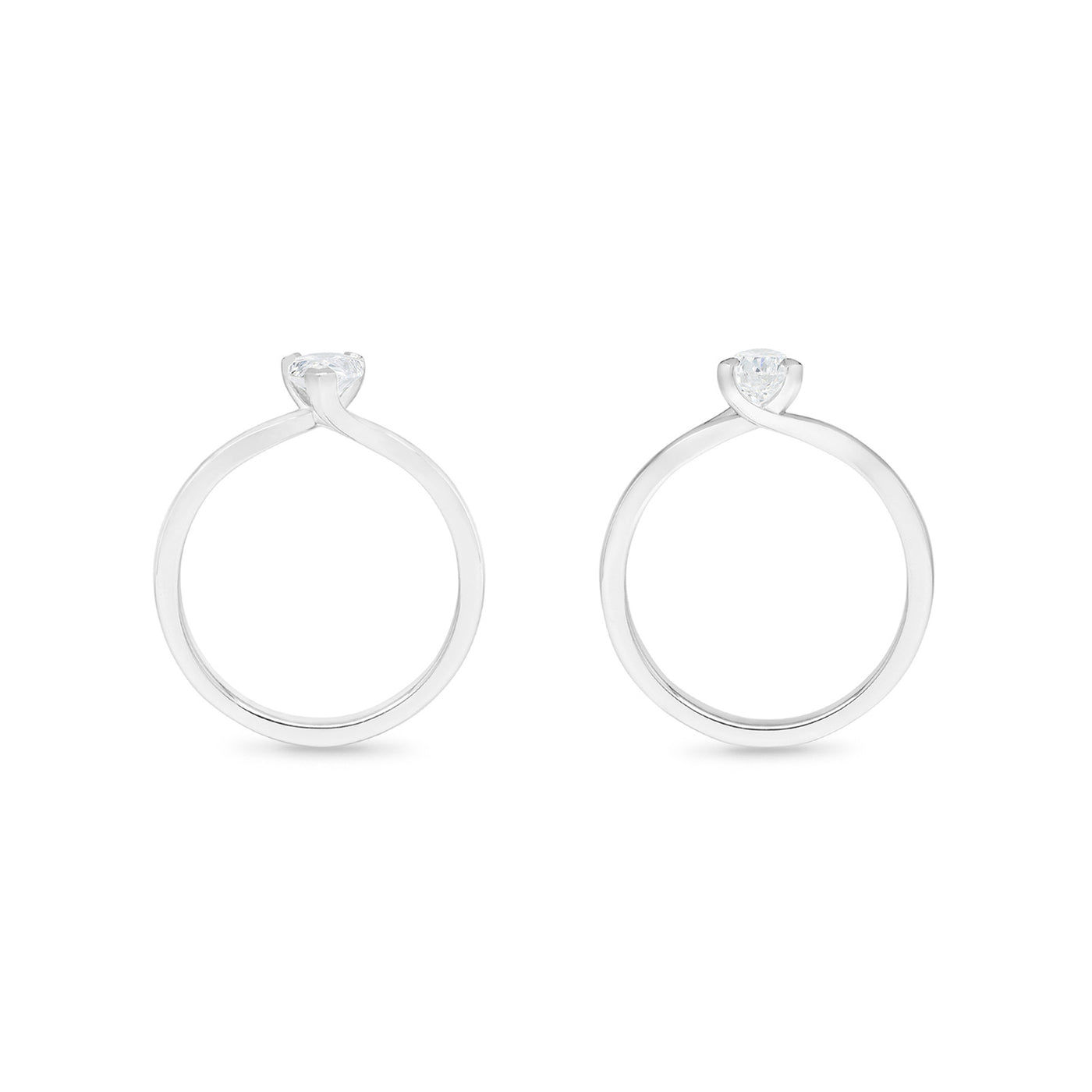 Silhouette: Pear Cut Diamond Solitaire Ring