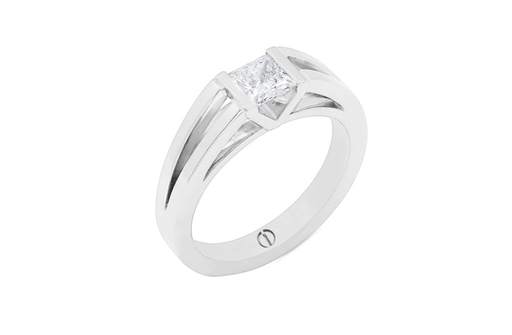 Inspired Collection, Princess Cut Diamond, Princess Diamond Engagement Ring, Diamond Engagement Ring, Wellington Jeweller, Engagement Ring, Engagement Ring, Gold Ring, Platinum Ring, Jewellery, Jewelry, contemporary, modern, specialist, 18k, 18ct white gold, square cut diamond 