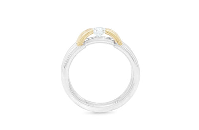 Inspired Collection, Tusk, Elephant, Platinum, 18k, 18ct, White gold yellow gold, brilliant cut, round cut, specialist, contemporary, modern, jewellery, jewelry, engagement ring, ring design, inspired design, tension setting 