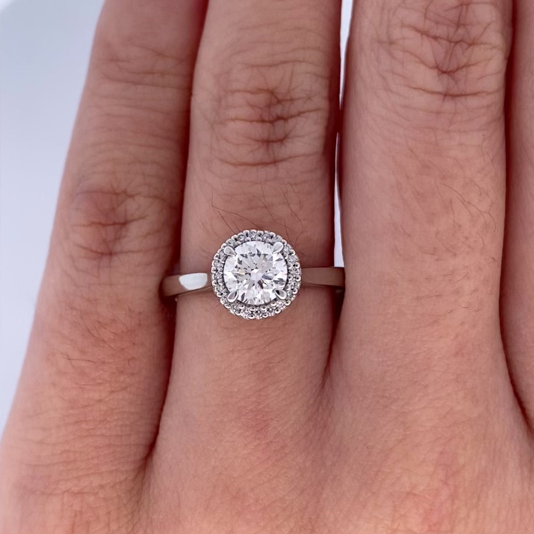 Luminous: Brilliant Cut Diamond Halo Ring