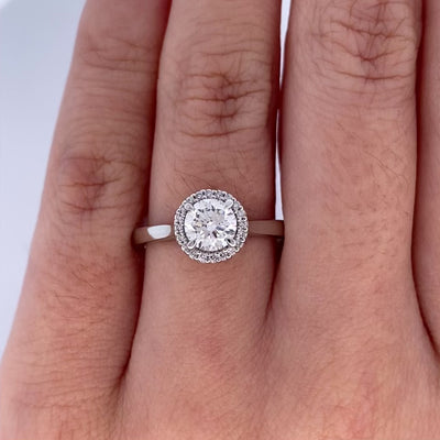 Luminous: Brilliant Cut Diamond Halo Ring