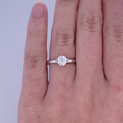 Tulip: Brilliant Cut Diamond Solitaire Ring