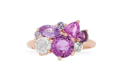 Blushing Rose: Cluster Ring