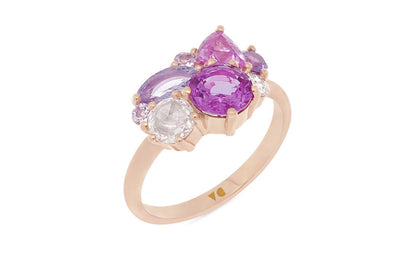 Blushing Rose: Cluster Ring