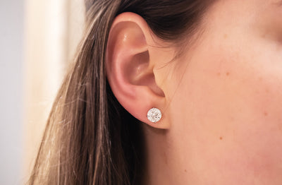 Brilliant Cut Diamond Claw Set Stud Earrings