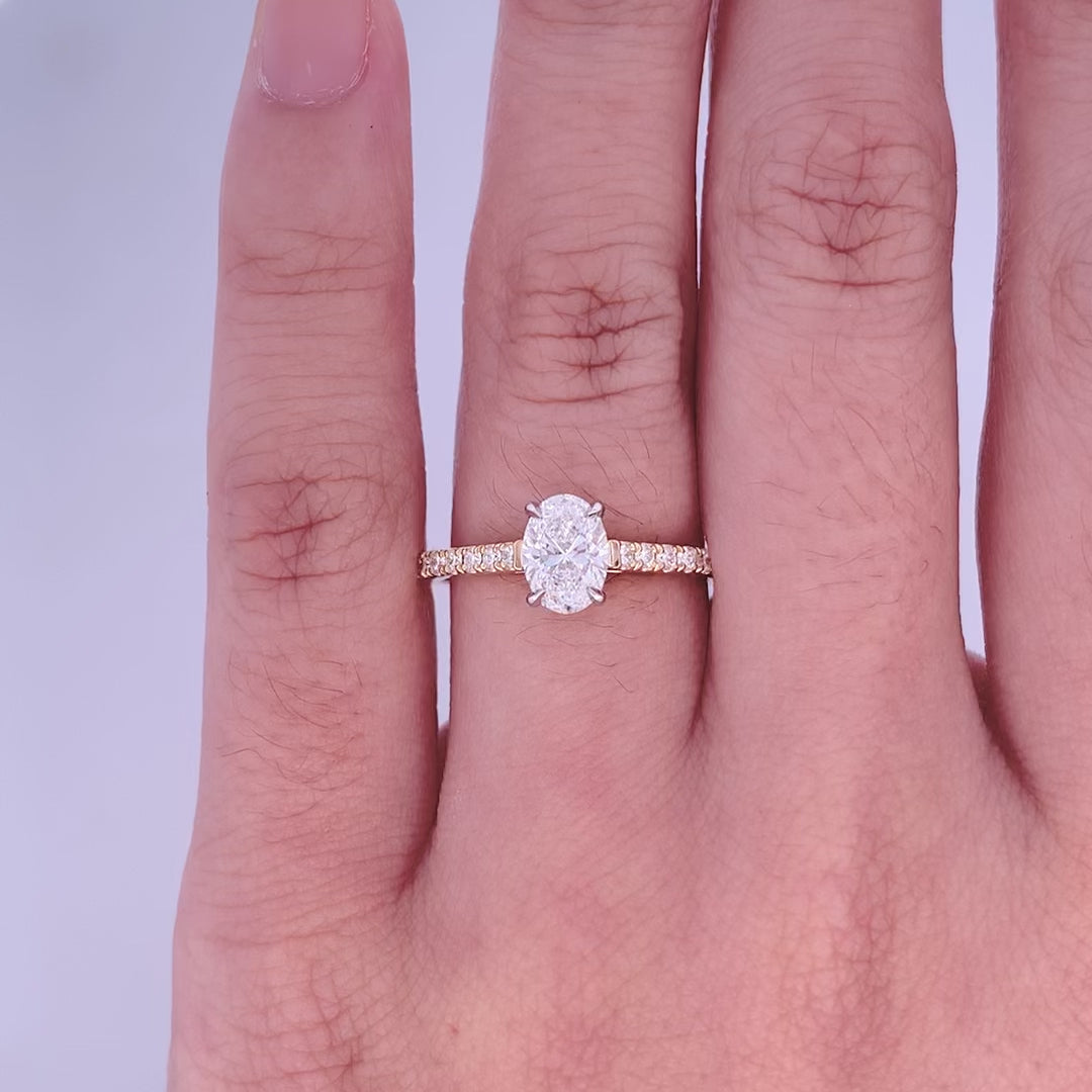 Belle: Oval Cut Diamond Solitaire Ring