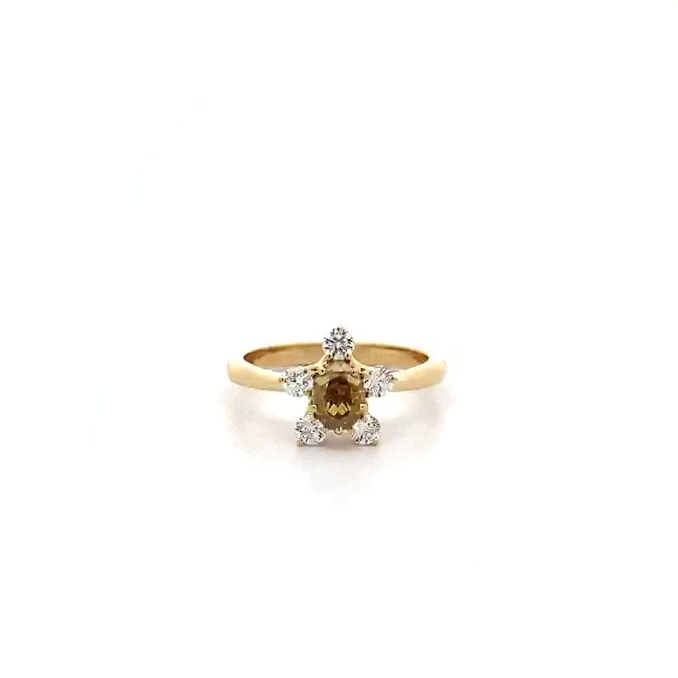 Chorus: Golden Diamond Ring in Yellow Gold | 0.75ct