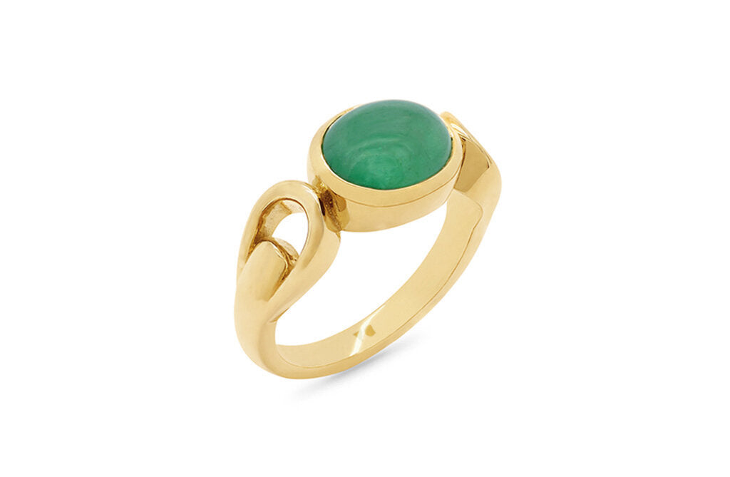 Cabochon Emerald Dress Ring