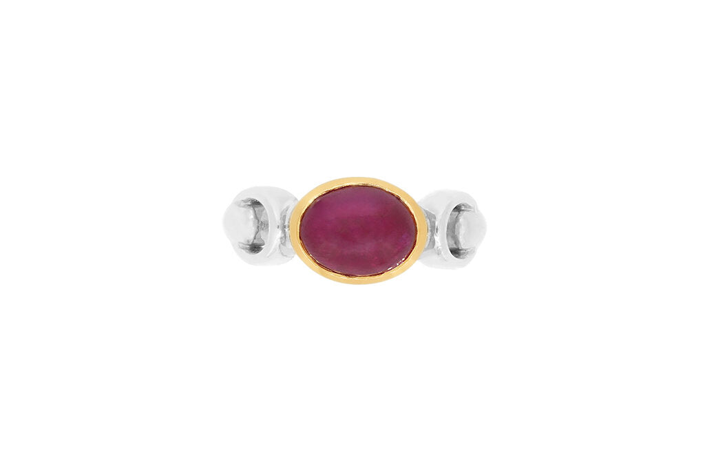 Cabochon Ruby Dress Ring