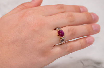 Cabochon Ruby Dress Ring